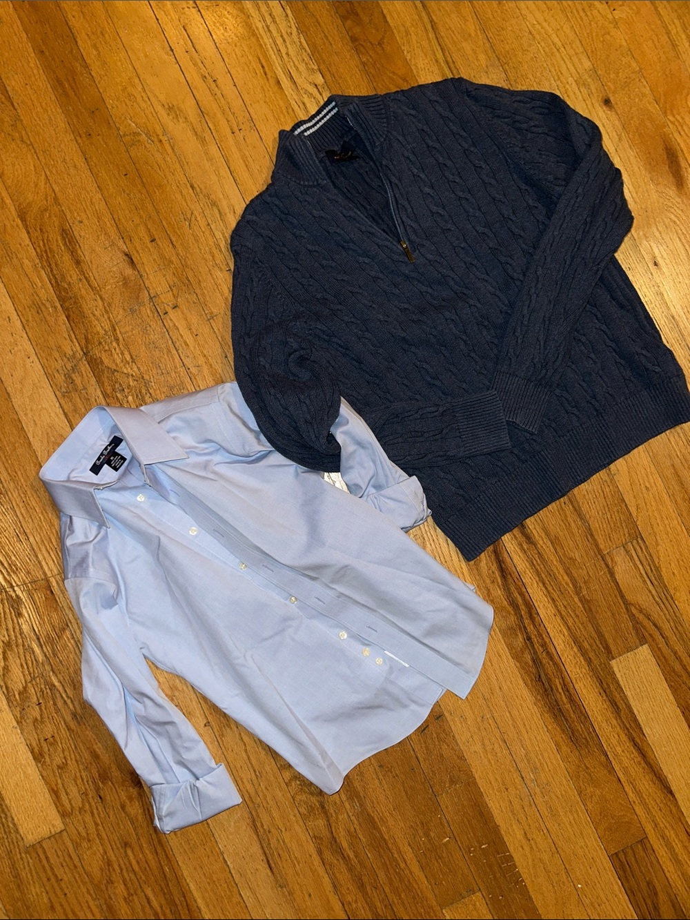 Brooks Brothers Boys sweater and button down shirt set